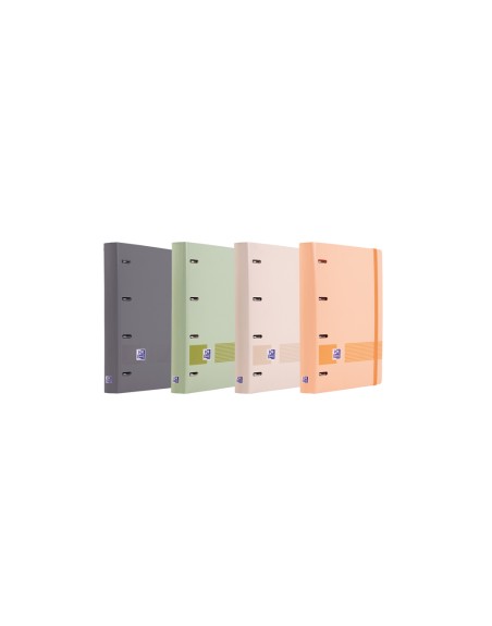 Carpeta con recambio oxford europeanbinder boreal din a4+ 4 anillas 35 mm recambio 100 hojas cuadro 5 mm colores