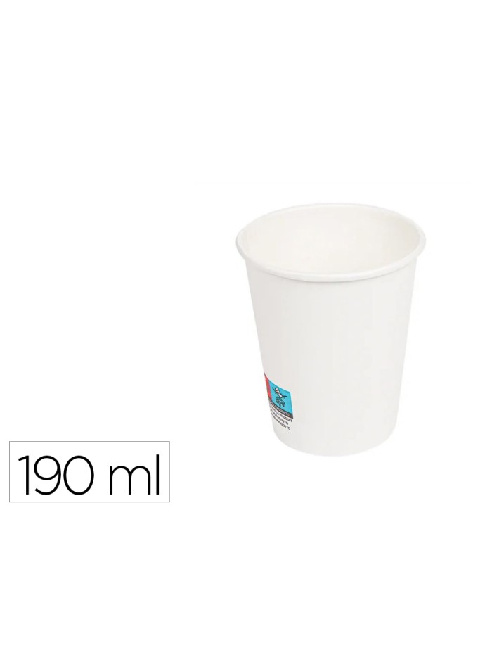 Vaso de papel blanco bunzl reciclable pefc 190 ml apto bebidas frias y calientes paquete de 50 unidades Vaso de papel blanco bunzl reciclable pefc 190 ml apto bebidas frias y calientes paquete de 50 unidades