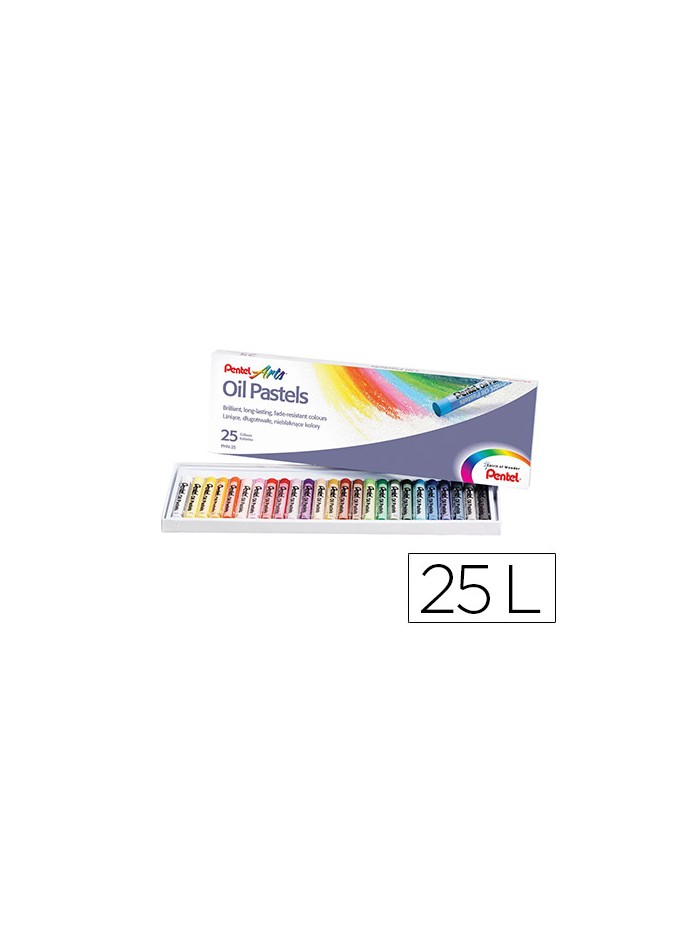 Lapices pentel oil pastel caja de 25 colores surtidos Lapices pentel oil pastel caja de 25 colores surtidos