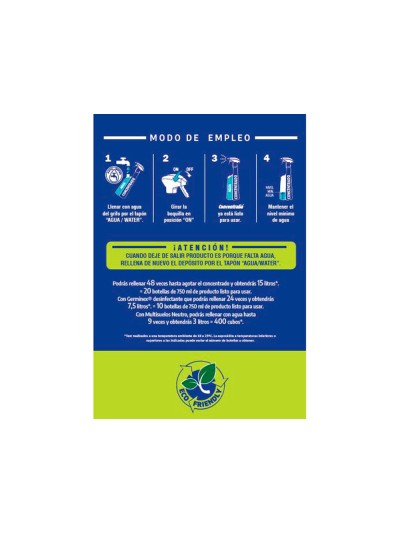 Limpiador multiusos concentralia pro bioalcohol uso cocinas y sanitarios botella de 425 ml