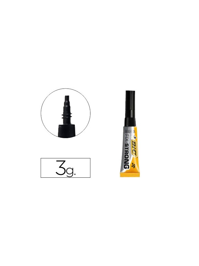 Pegamento bic fix strong 3 gr adhesivo extra fuerte Pegamento bic fix strong 3 gr adhesivo extra fuerte