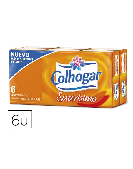 Pañuelos de papel colhogar compacto blanco 4 capas paquete de 8 pañuelos