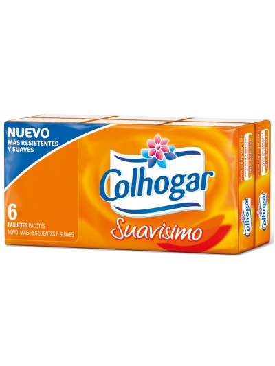 Pañuelos de papel colhogar compacto blanco 4 capas paquete de 8 pañuelos