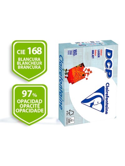 Papel fotocopiadora clairefontaine din a3 160 gramos paquete de 250 hojas