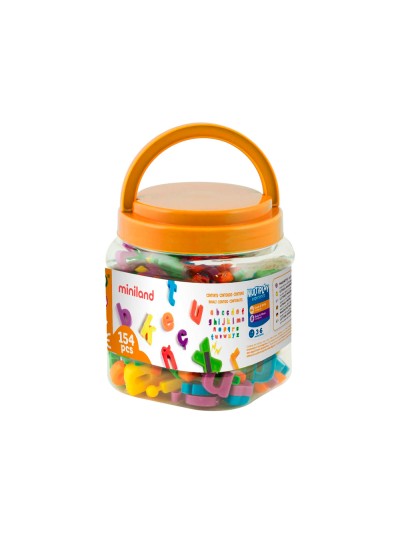 Juego miniland letras minusculas magneticas bote de 154 piezas