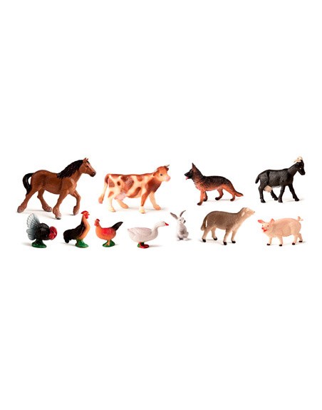 Juego miniland animales granja 11 figuras