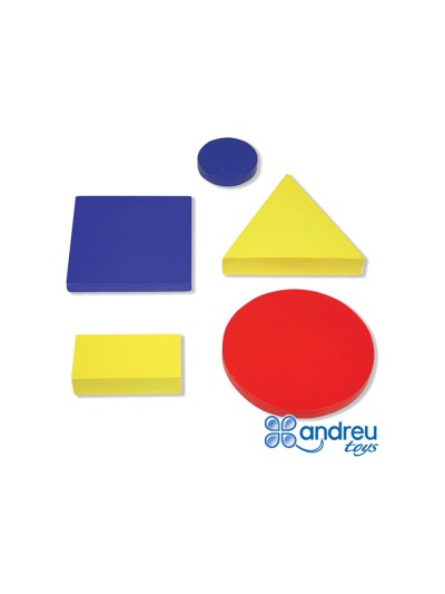 Juego andreutoys figuras geometricas madera 48 piezas 24,5x15x8 cm