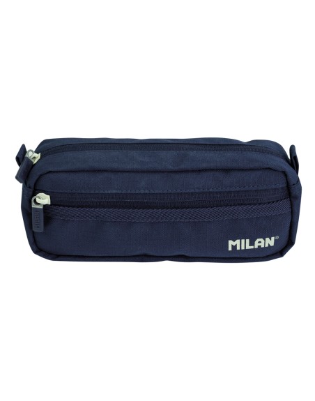 Bolso escolar portatodo milan serie 1918 2 cremalleras color azul marino 210x85x61 mm