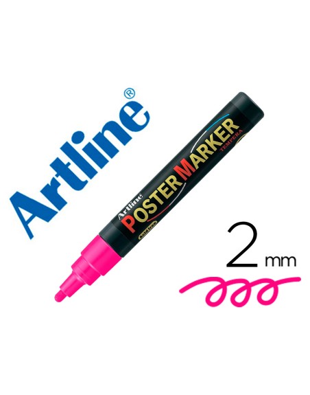Rotulador artline poster marker epp-4-ros flu punta redonda 2 mm color rosa fluor