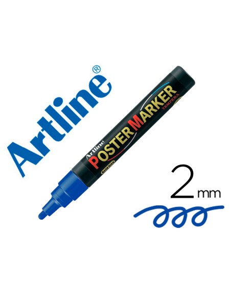 Rotulador artline poster marker epp-4-azu punta redonda 2 mm color azul