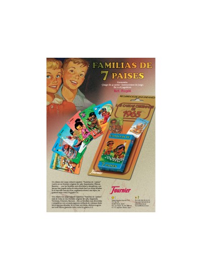 Baraja de cartas fournier infantil familias de 7 paises