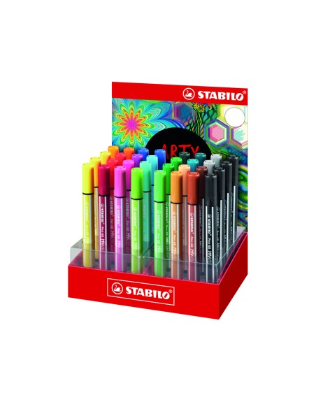 Rotulador stabilo acuarelable pen 68 max arty line expositor de 32 unidades colores surtidos
