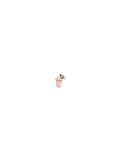 Cubilete portalapices cep mineral plastico color rosa nude 75x75x95 mm