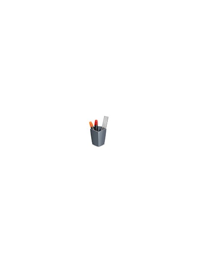 Cubilete portalapices cep mineral plastico color gris 75x75x95 mm