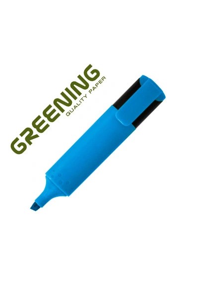 Rotulador greening fluorescente punta biselada azul