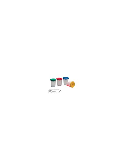 Bote faibo mezclador de pinturas inderramable con tapa colores alto 95 mm diametro 80 mm