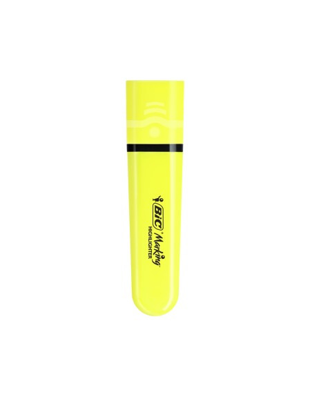 Rotulador bic flat fluorescente amarillo neon caja de 12 unidades