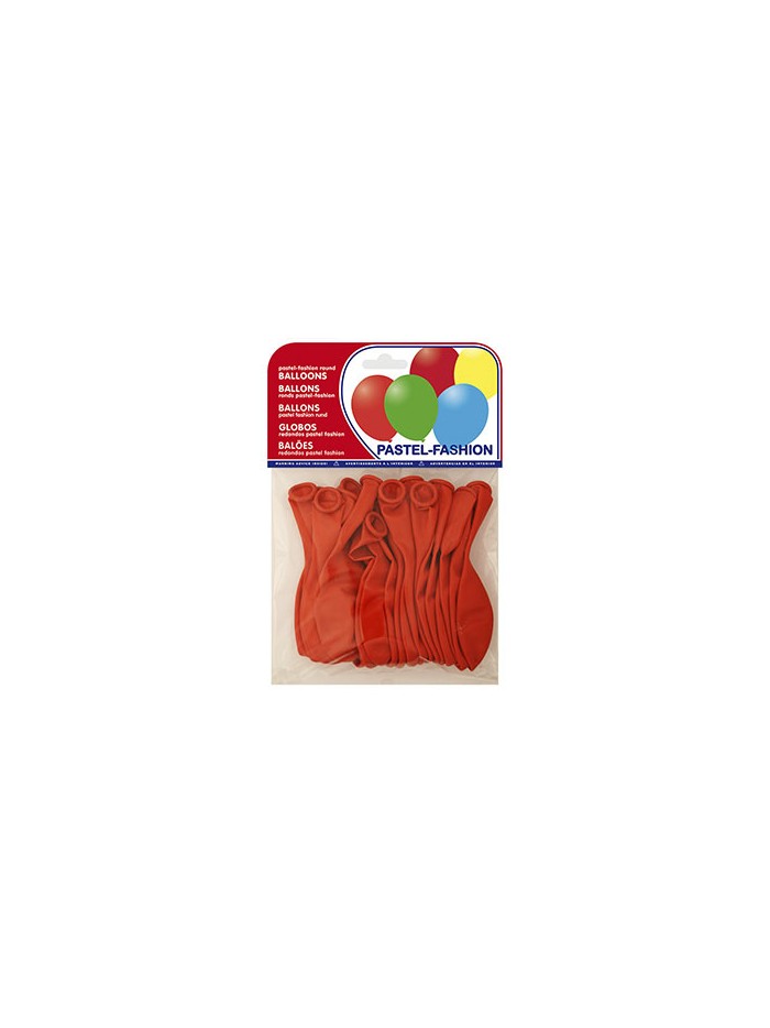 Globo 100% latex biodegradable pastel rojo bolsa de 20 unidades Globo 100% latex biodegradable pastel rojo bolsa de 20 unidades
