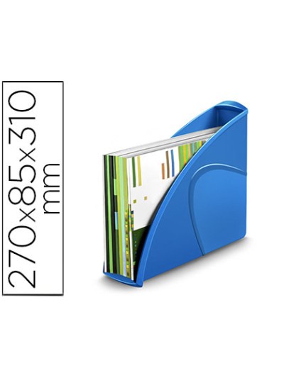 Revistero cep plastico uso vertical / horizontal azul 85x270x310 mm