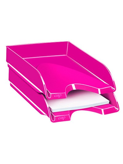 Bandeja sobremesa cep plastico rosa 257x348x66 mm