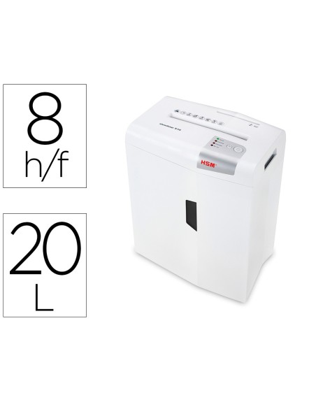 Destructora de documentos hsm shredstar x10 capacidad de corte 10h en particulas destruye grapas clips cd y tarjetas