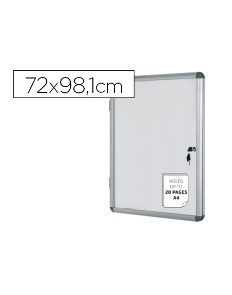 Vitrina de anuncios bi-office fondo magnetico extraplana de interior 720x981 mm