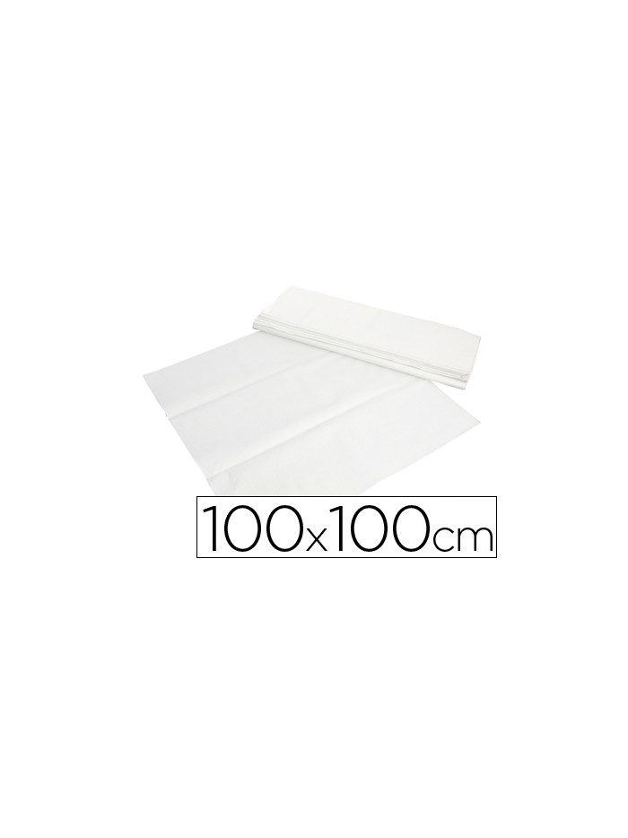 Mantel de papel blanco en hojas 100x100 cm caja de 400 unidades Mantel de papel blanco en hojas 100x100 cm caja de 400 unidades
