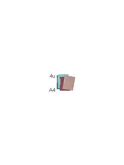 Carpeta exacompta skandi gomas carton tres solapas din a4 lote de 4 unidades colores surtidos