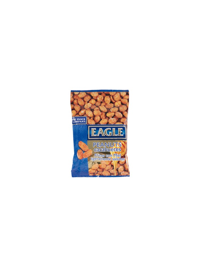 Cacahuetes fritos con miel eagle snacks ligeramente salados bolsa 75 gr Cacahuetes fritos con miel eagle snacks ligeramente salados bolsa 75 gr