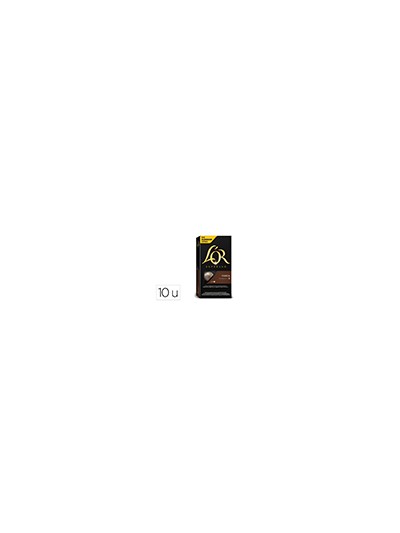 Cafe l'or espresso forza fuerza 9 caja de 10 unidades compatible con nespresso