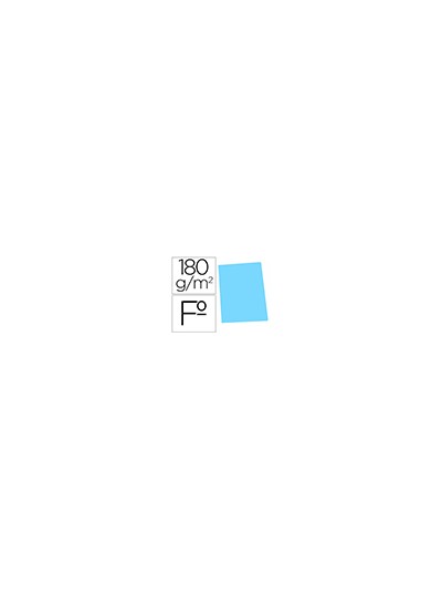 Subcarpeta cartulina gio folio celeste pastel 180 g/m2