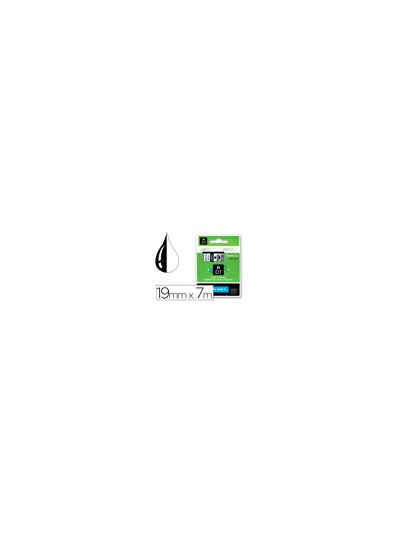 Cinta dymo negro transparente 19mm x 7 mt d1