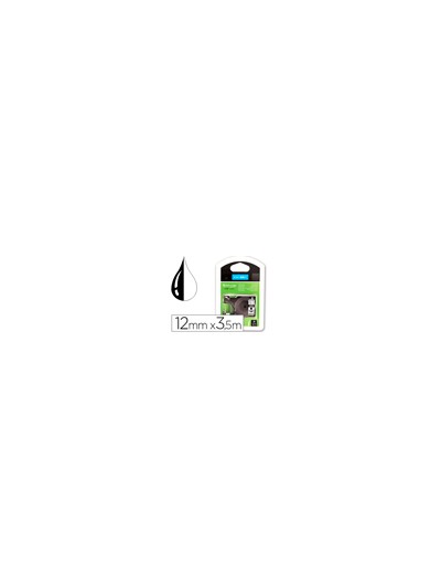 Cinta dymo negro blanco 12mm x3,5 mt d1 nylon