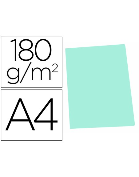 Subcarpeta cartulina gio din a4 verde pastel 180 g/m2