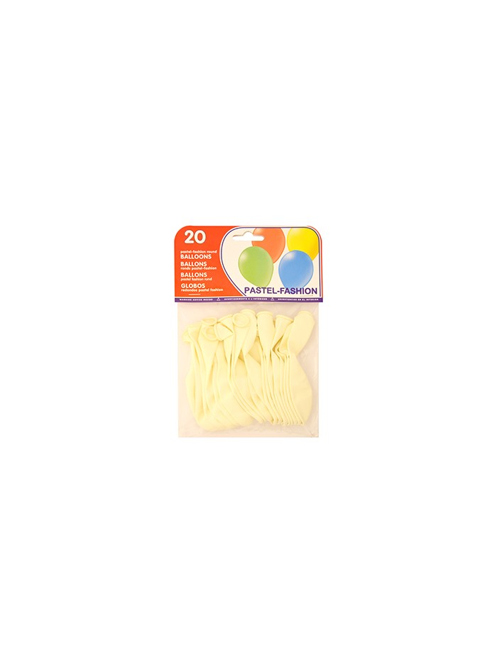 Globo 100% latex biodegradable blanco bolsa de 20 unidades