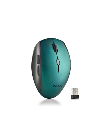 Raton ngs bee 800/1200/1600 dpi inalambrico 5 botones receptor usb-a 2,4 ghz color azul