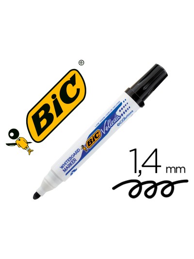 Rotulador bic velleda para pizarra negro punta redonda 1,3 mm