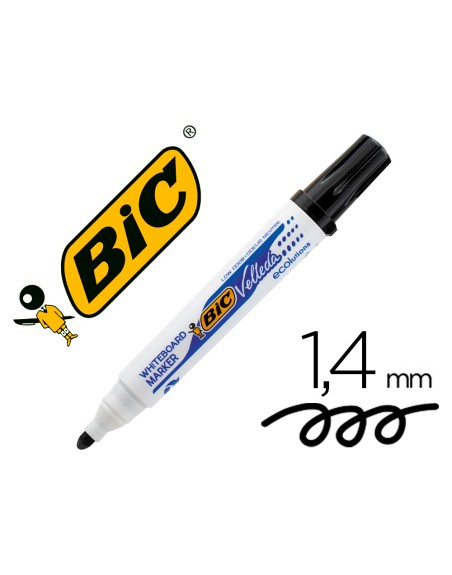 Rotulador bic velleda para pizarra negro punta redonda 1,3 mm