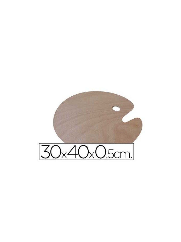 Paleta madera artist ovalada tamaño 30x40x0,05 cm Paleta madera artist ovalada tamaño 30x40x0,05 cm