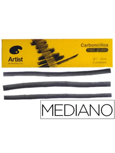 Carboncillo artist mediano 5-6 mm caja de 6 unidades