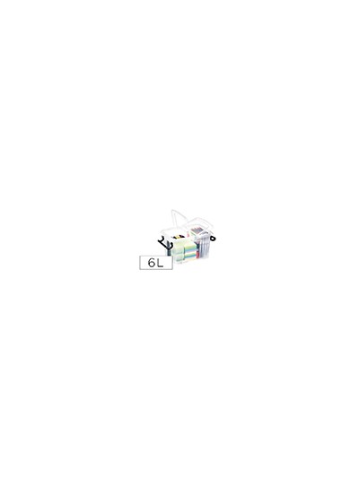 Contenedor plastico cep 6 litros 305x224x182 mm transparente con tapa y cierre hermetico