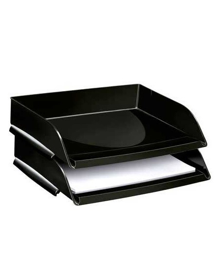 Bandeja sobremesa cep plastico apaisada negro 351x260x69 mm