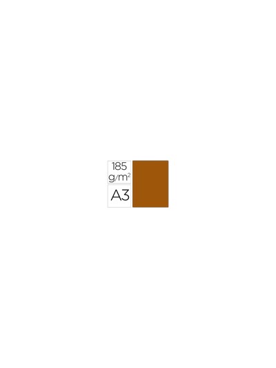 Cartulina guarro din a3 marron chocolate 185 gr paquete 50 hojas