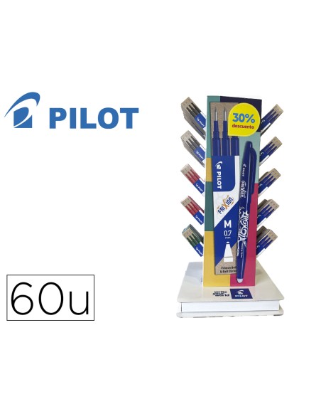 Recambio boligrafo frixion ball expositor sobremesa de 60 cajas 3 recambios colores surtidos