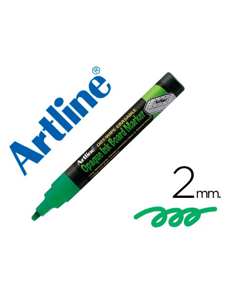 Rotulador artline pizarra verde negra epw-4 ve-gr color verde fluorescente bolsa de 4 unidades