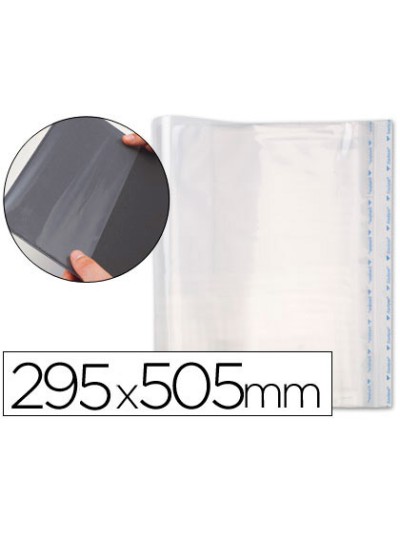 Forralibro pp ajustable adhesivo 295x505 mm