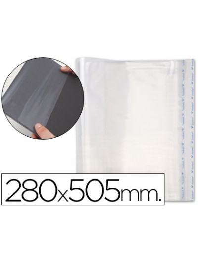 Forralibro pp ajustable adhesivo 280x505 mm