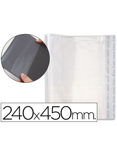 Forralibro pp ajustable adhesivo 240x450mm