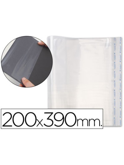 Forralibro pp ajustable adhesivo 200x390mm