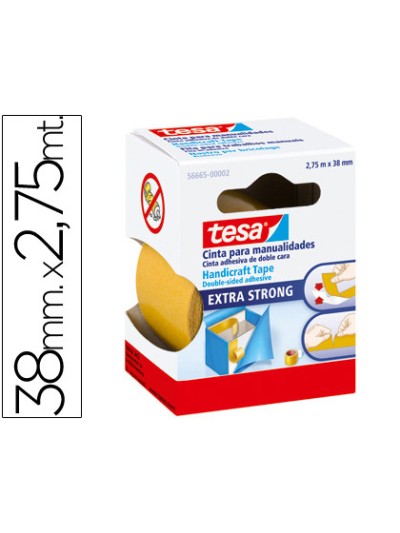 Cinta doble cara tesa film manualidades 2,75 mt x 38 mm